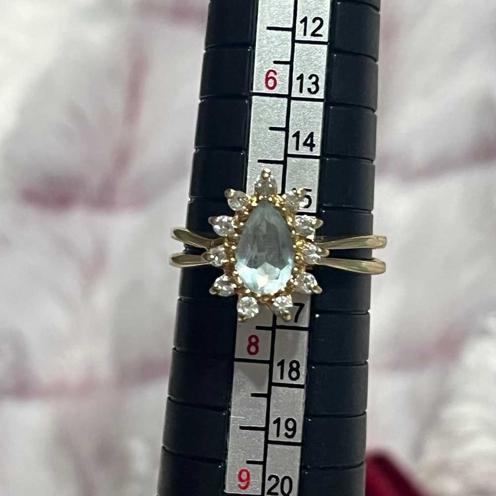 Aquamarine & Diamond ring - image 2