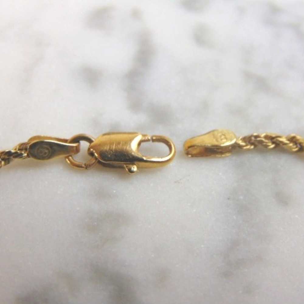 14K Yellow Gold Fine Rope Bracelet E3058 - image 3