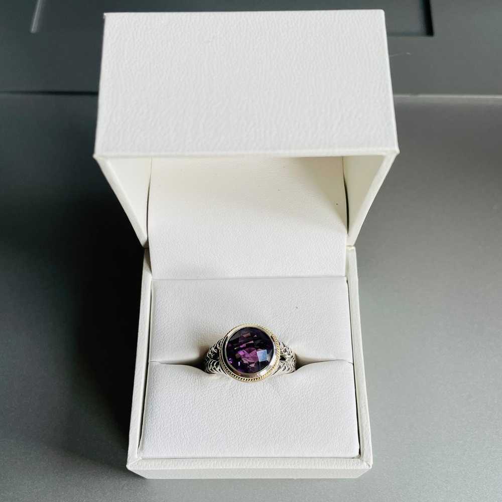 Effy Faceted Amethyst Ring in 925 Sterling Silver… - image 4