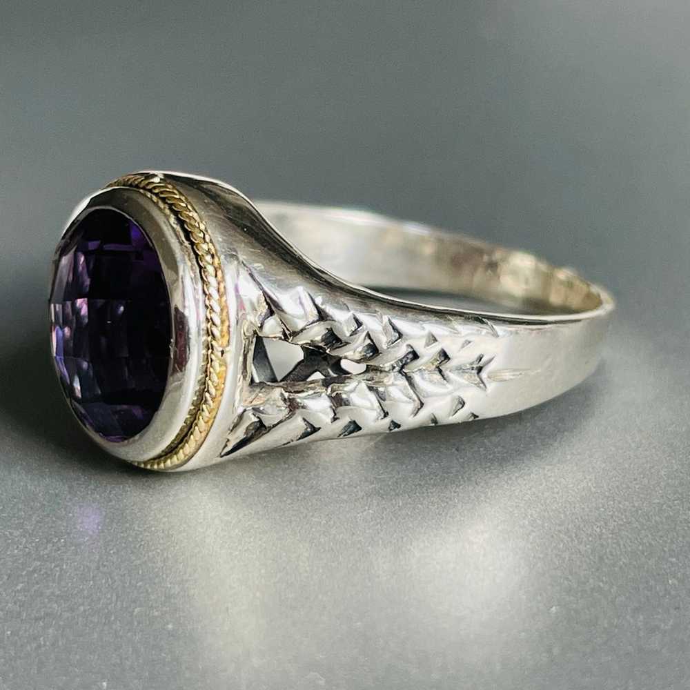 Effy Faceted Amethyst Ring in 925 Sterling Silver… - image 6