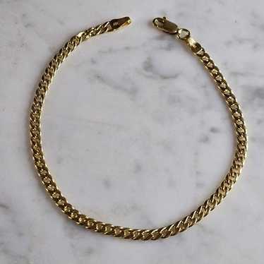 Vintage Estate 14K Yellow Gold Chain Bracelet 3.6… - image 1