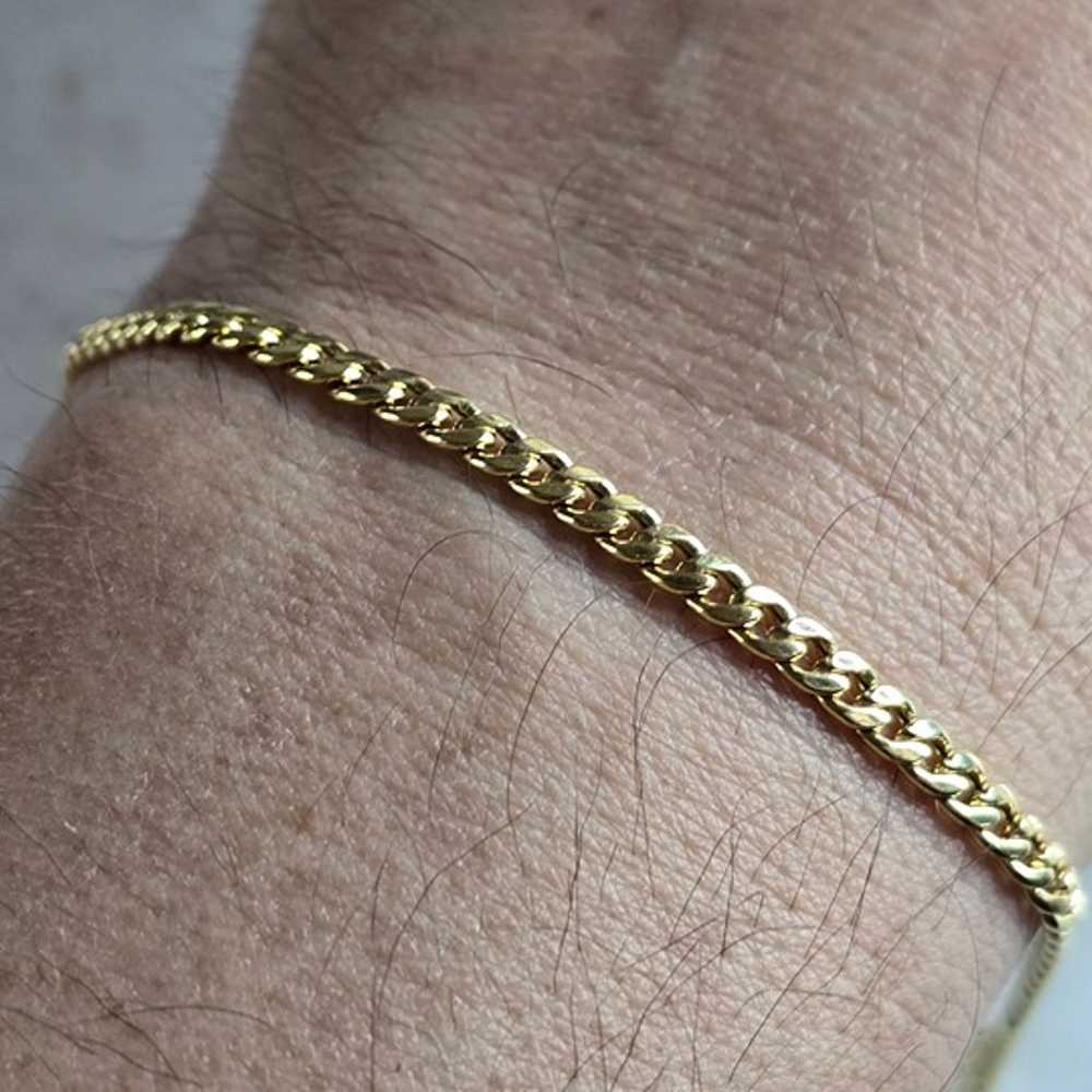 Vintage Estate 14K Yellow Gold Chain Bracelet 3.6… - image 3