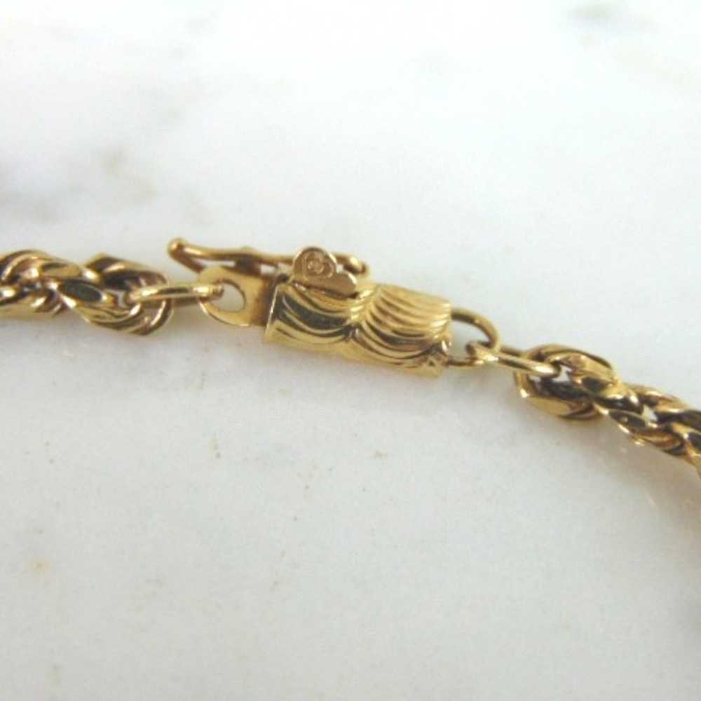 Vintage Estate 14K Yellow Gold Rope Bracelet E5134 - image 3