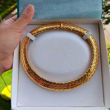 Vintage CINER Choker High Polish Yellow Gold-Plate