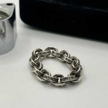 Chrome Hearts Sterling Silver Paper Chain Link Ri… - image 1