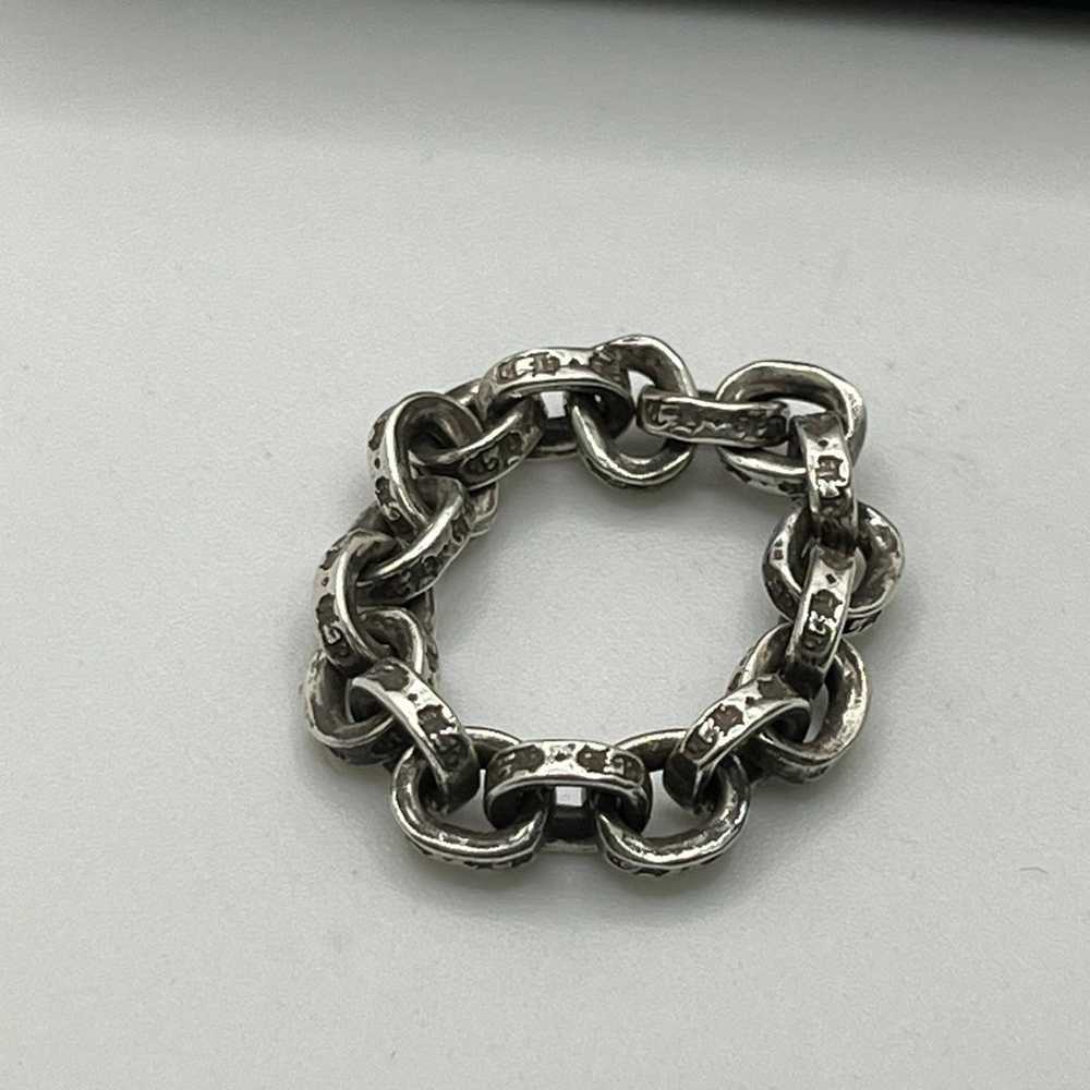 Chrome Hearts Sterling Silver Paper Chain Link Ri… - image 2