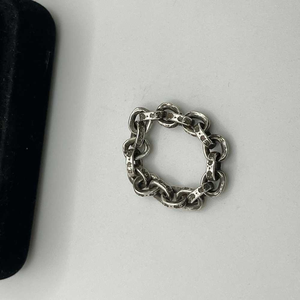 Chrome Hearts Sterling Silver Paper Chain Link Ri… - image 3