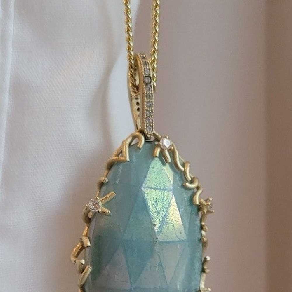 RARE KENDRA SCOTT LUXE NECKLACE IRIDESCENT AMAZON… - image 12