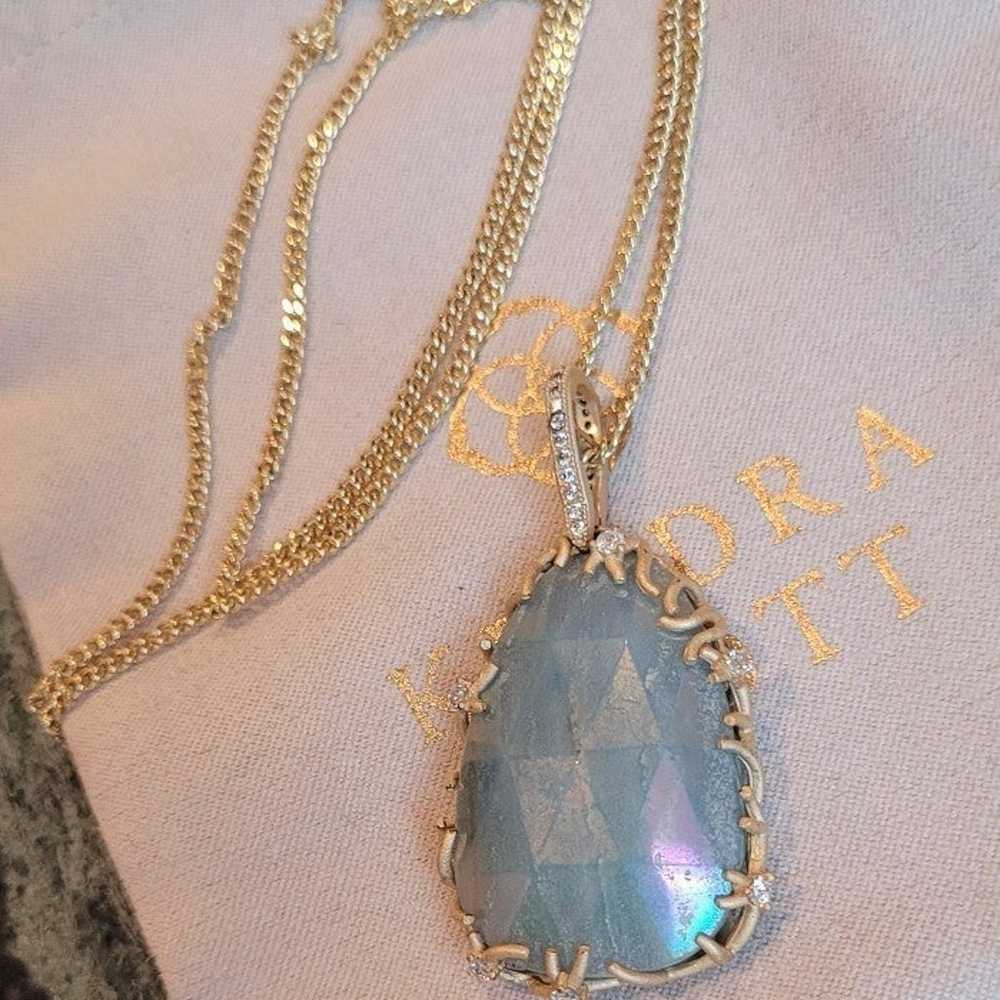 RARE KENDRA SCOTT LUXE NECKLACE IRIDESCENT AMAZON… - image 1