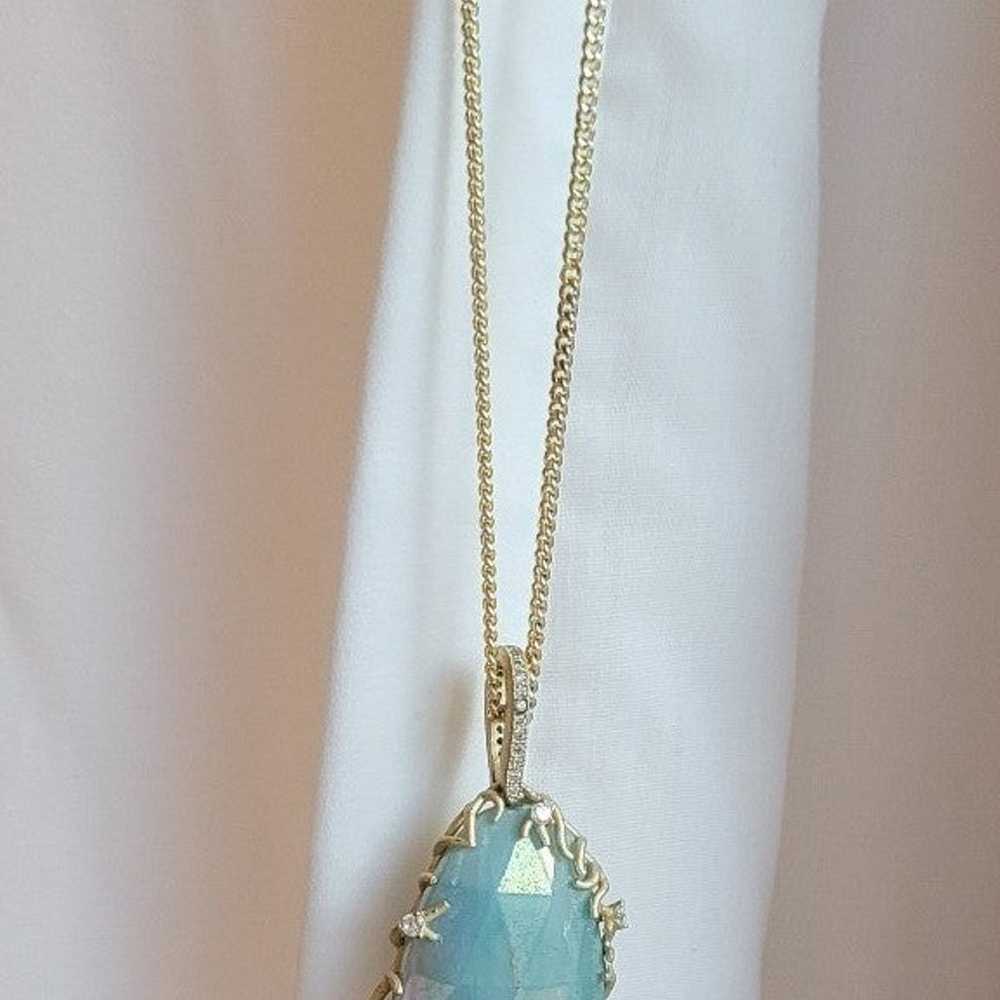 RARE KENDRA SCOTT LUXE NECKLACE IRIDESCENT AMAZON… - image 3