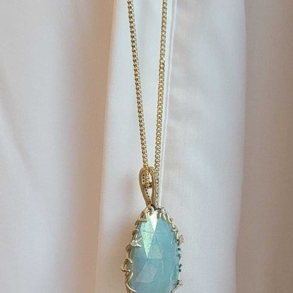 RARE KENDRA SCOTT LUXE NECKLACE IRIDESCENT AMAZON… - image 5