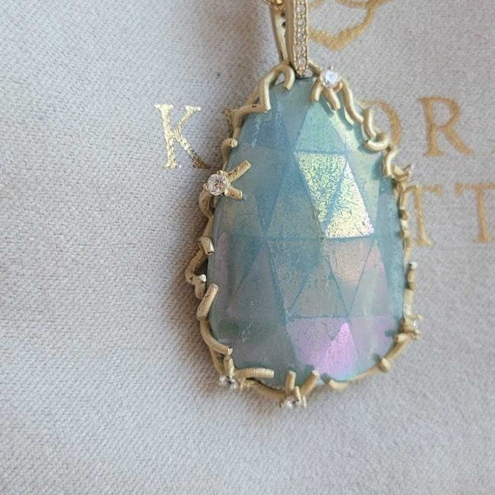 RARE KENDRA SCOTT LUXE NECKLACE IRIDESCENT AMAZON… - image 6