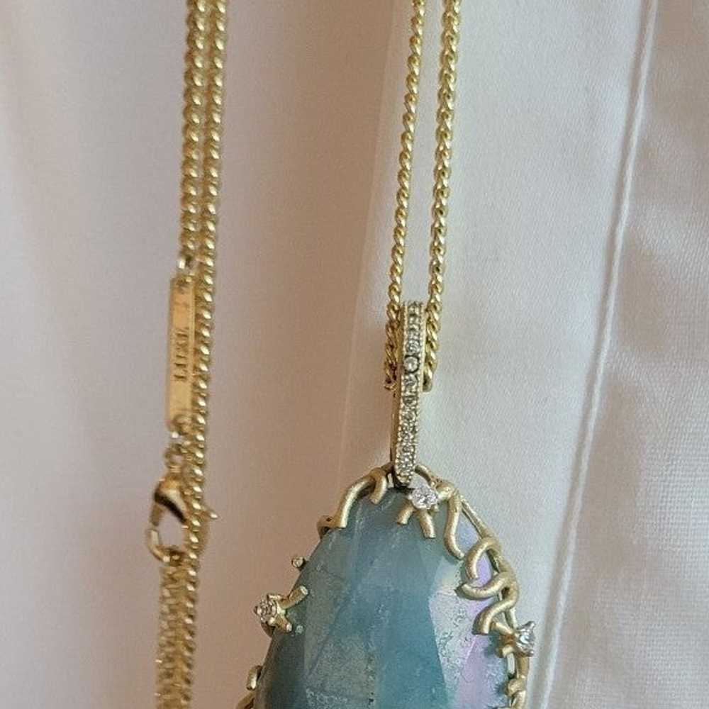 RARE KENDRA SCOTT LUXE NECKLACE IRIDESCENT AMAZON… - image 8