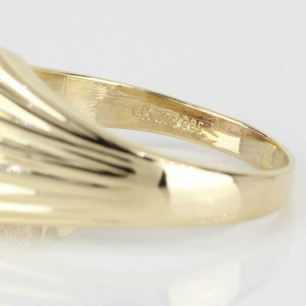 Vintage 14k Gold Diamond Waterfall Ring - image 5