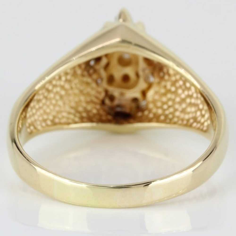 Vintage 14k Gold Diamond Waterfall Ring - image 6