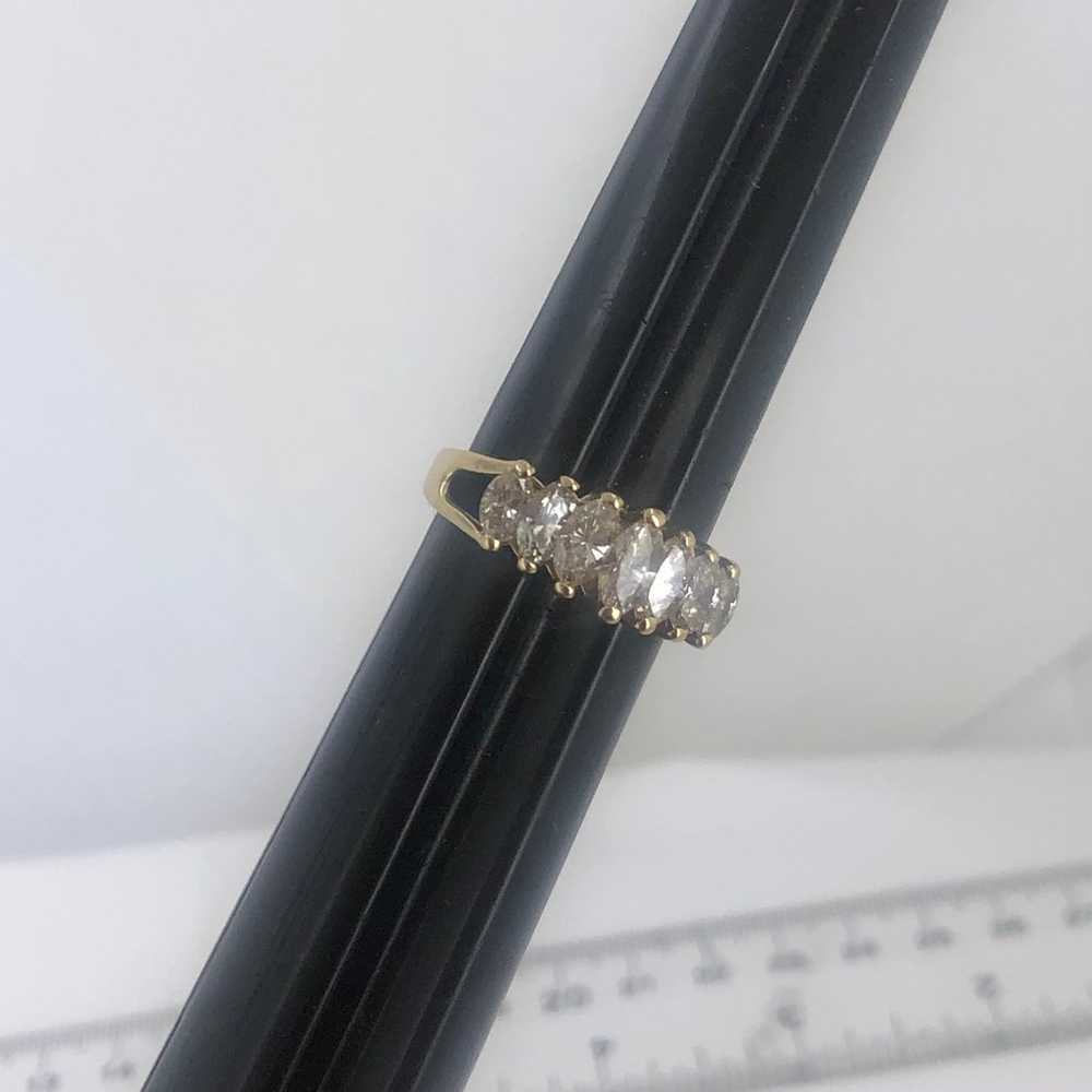 14k yellow gold marquee diamond university been s… - image 1