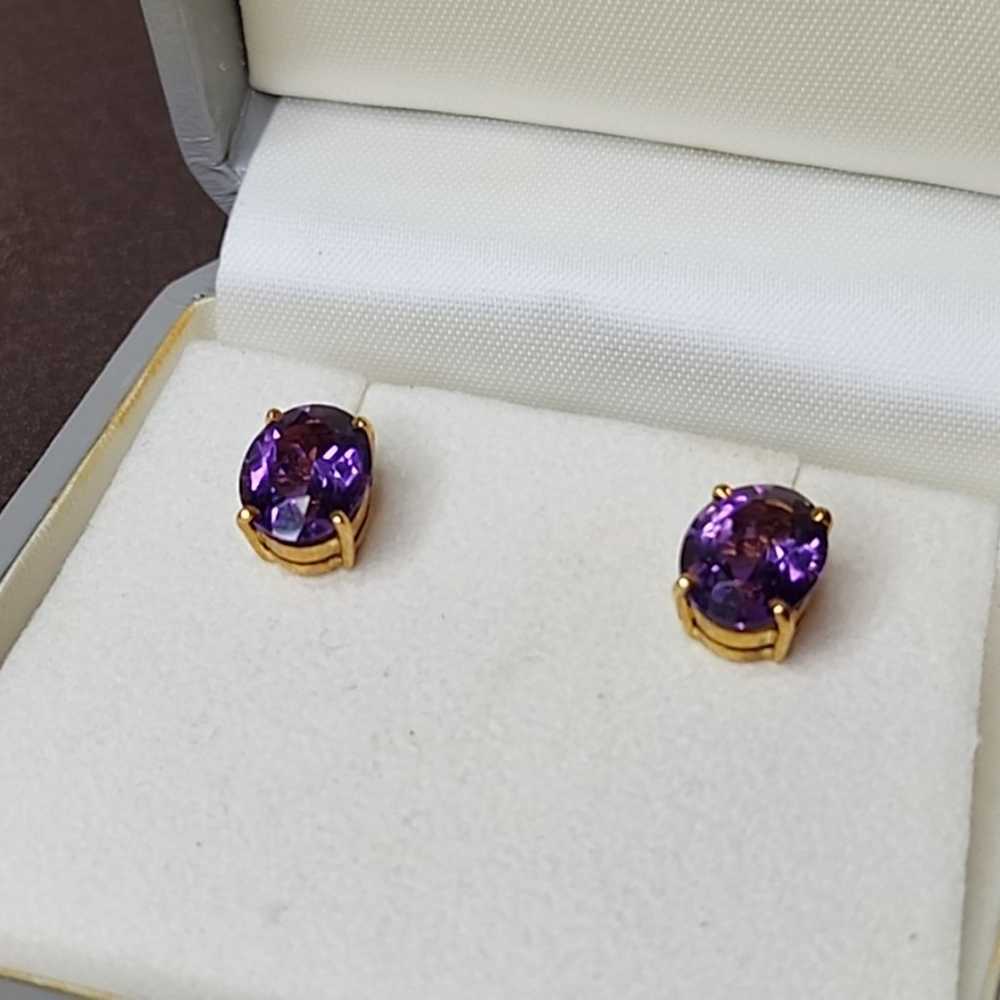 VINTAGE HANS STERN 750 18K YELLOW GOLD AMETHYST S… - image 2