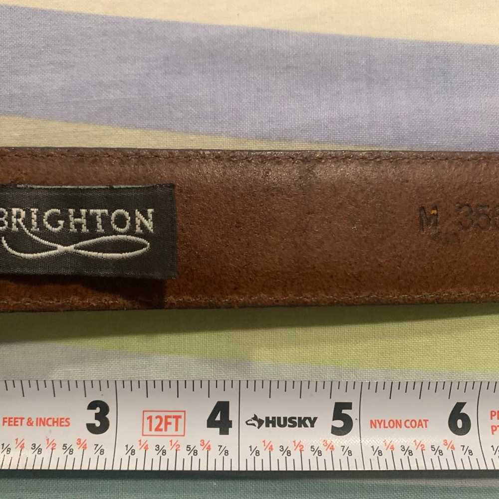 Vintage Brighton Brown Leather belt - image 5