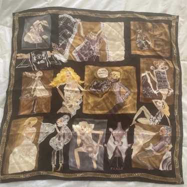 Authentic Hermes Silk Scarf Black Scarf Carre