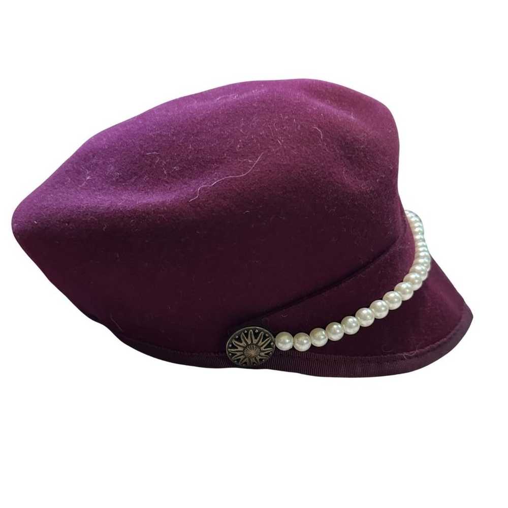 Vintage Betmar New York Pearl Maroon Hat - image 1