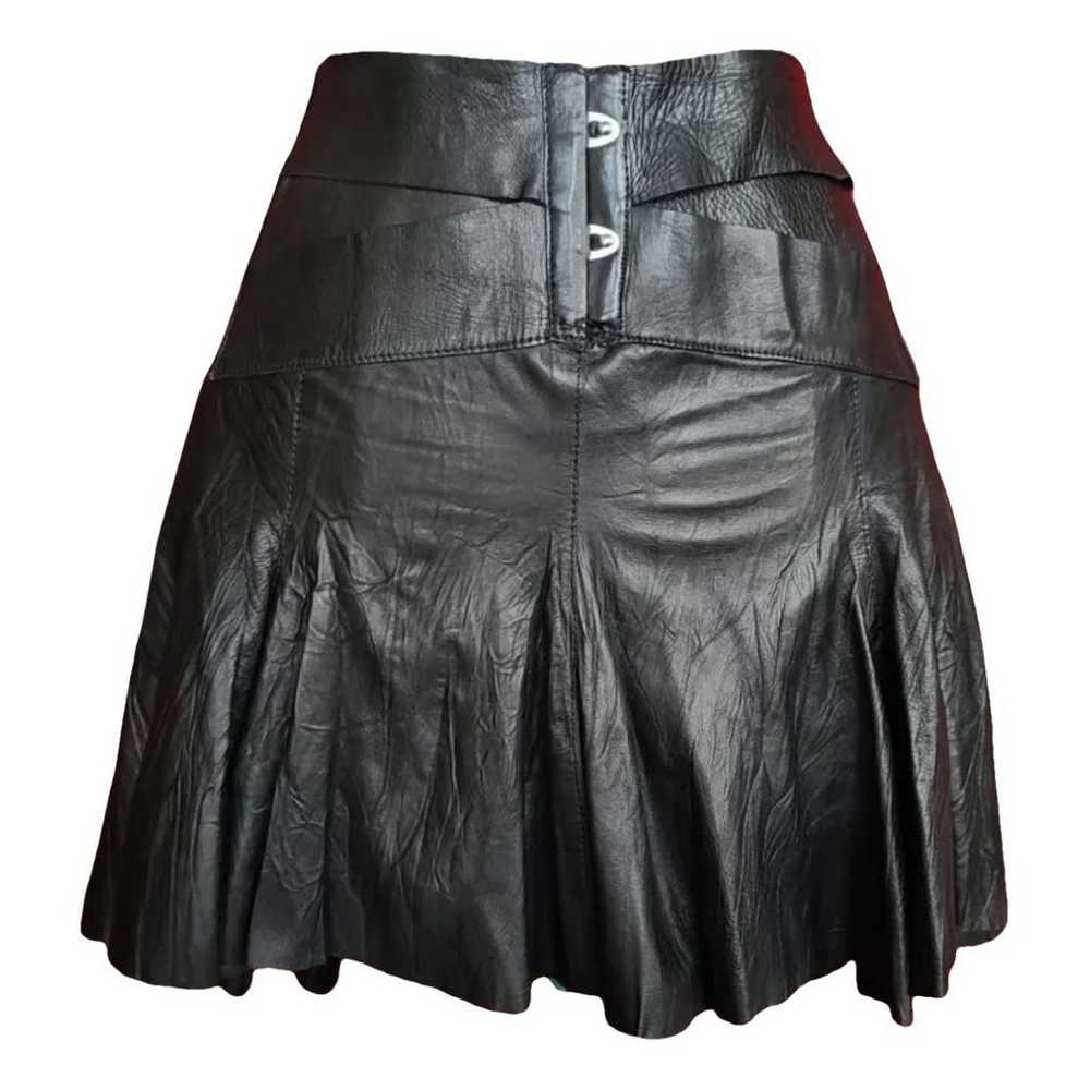 Roberto Cavalli Leather mini skirt - image 1