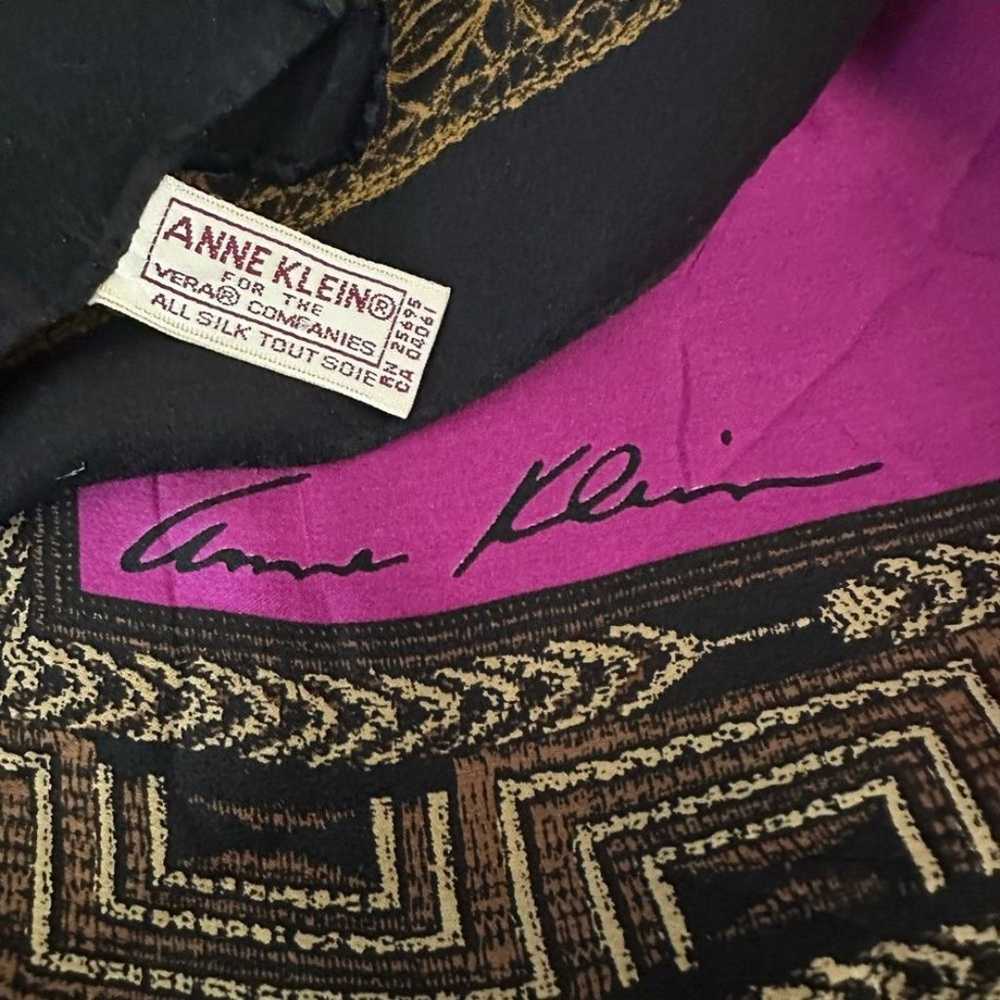 Vintage Anne Klein Silk Scarf - image 3