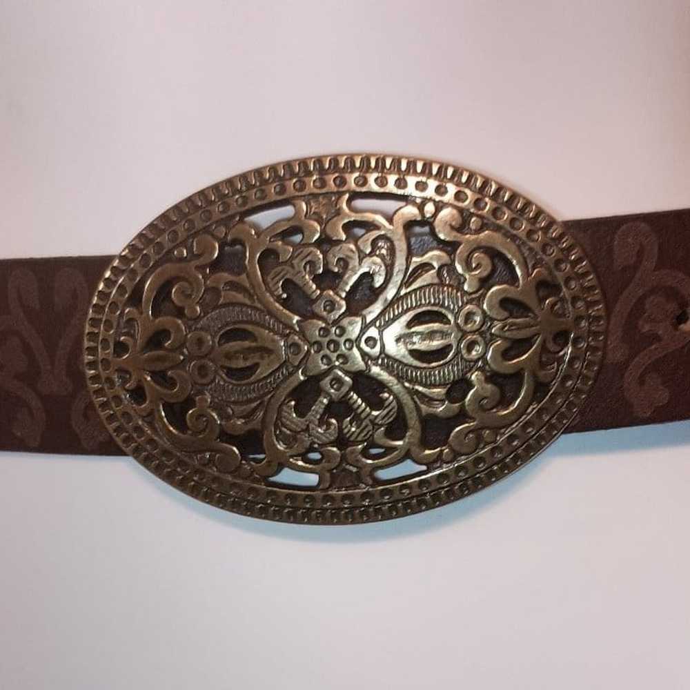 Vintage Candie's Genuine Italian Leather Belt Wit… - image 2