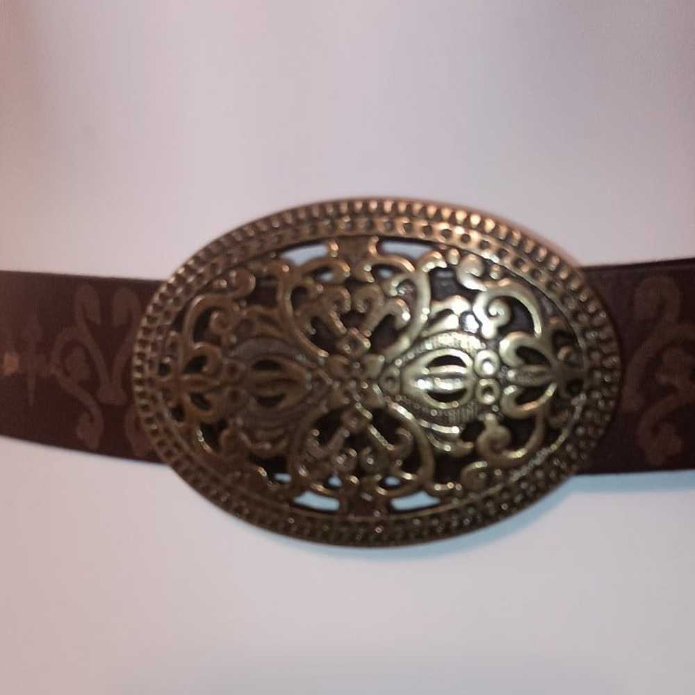 Vintage Candie's Genuine Italian Leather Belt Wit… - image 3