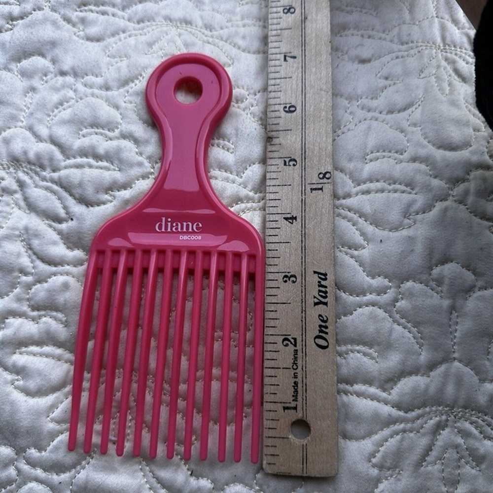 2 Vintage Diane Pink Hair Lift Plastic Comb & Blu… - image 7