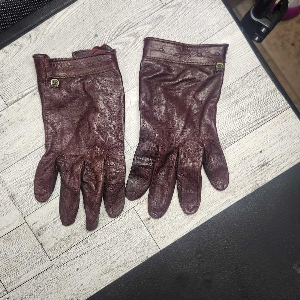 Vintage Aigner leather gloves - image 2