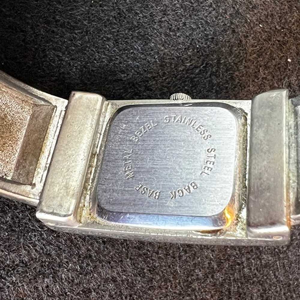 Vintage Collezio Quartz Cuff Bracelet Watch Silve… - image 5