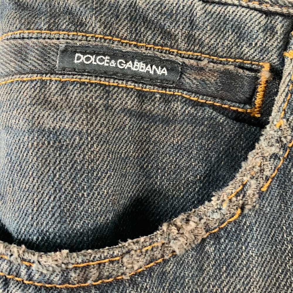 Dolce & Gabbana Grey Contrast Stitch Cotton Jeans - image 2