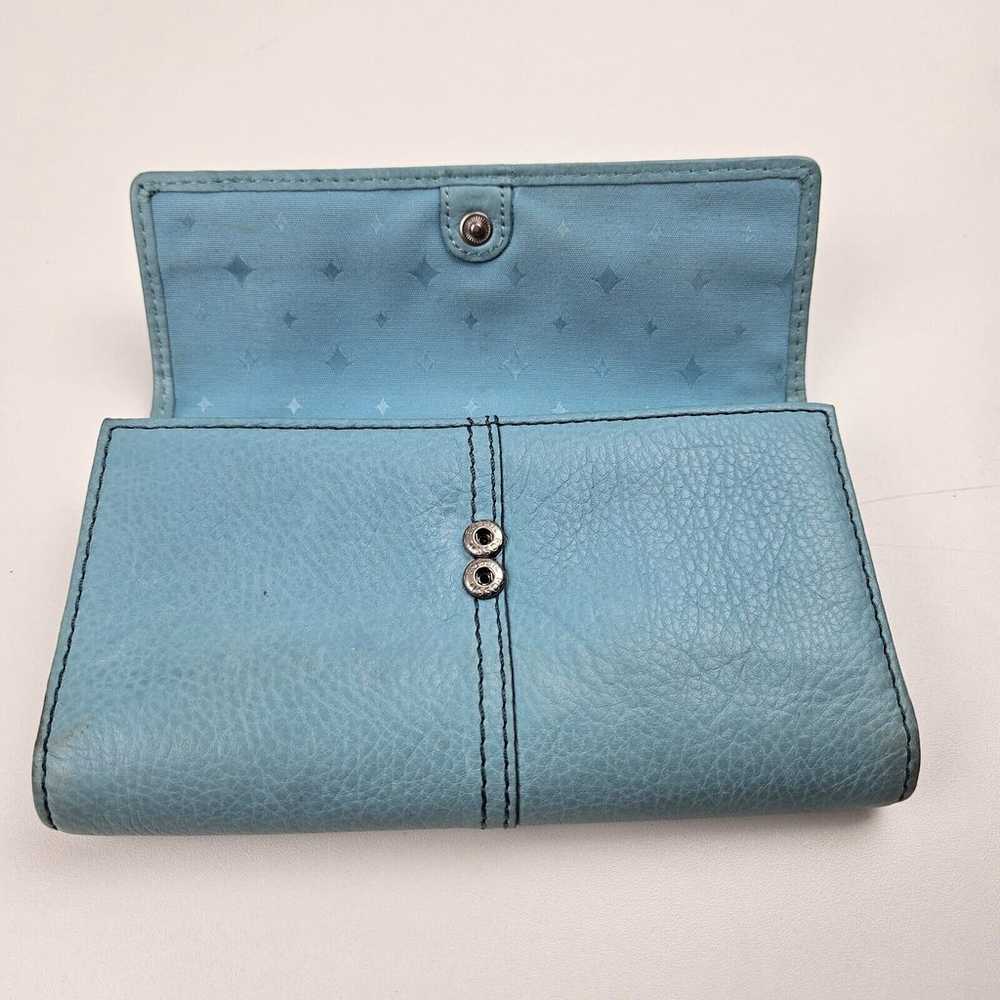 Fossil Maddox Leather Zip Around Wallet Clutch Bl… - image 4