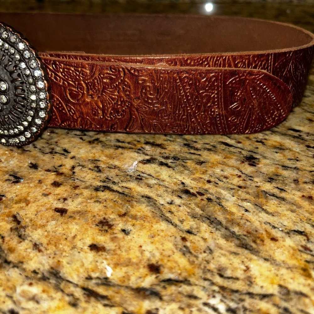 Vintage Fossil Leather belt - image 3