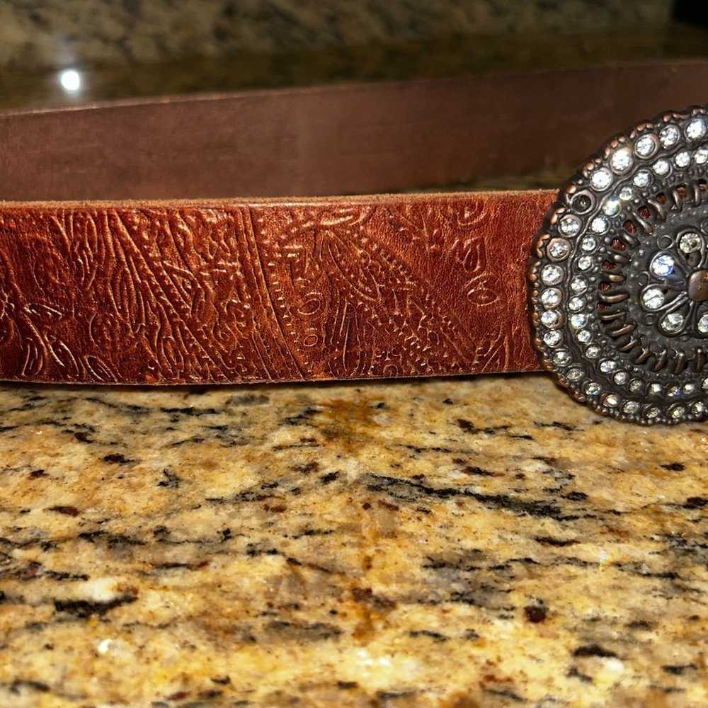 Vintage Fossil Leather belt - image 4