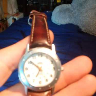 Vintage Womens Timex Wristwatch, leather - image 1