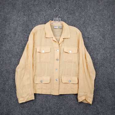 Vintage Chicos Jacket Womens 2 US L Large Yellow … - image 1