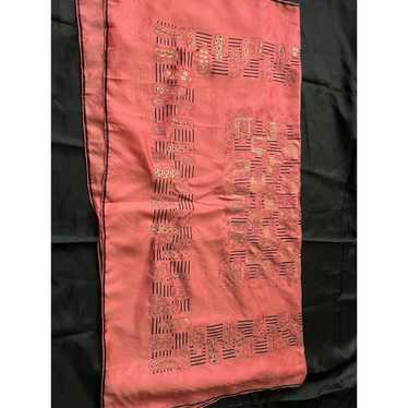 Vintage Hand Printed & Hand Rolled Scarf Made in … - image 1