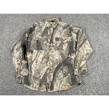 Vintage Woolrich Camouflage Flannel Shirt Adult X… - image 1