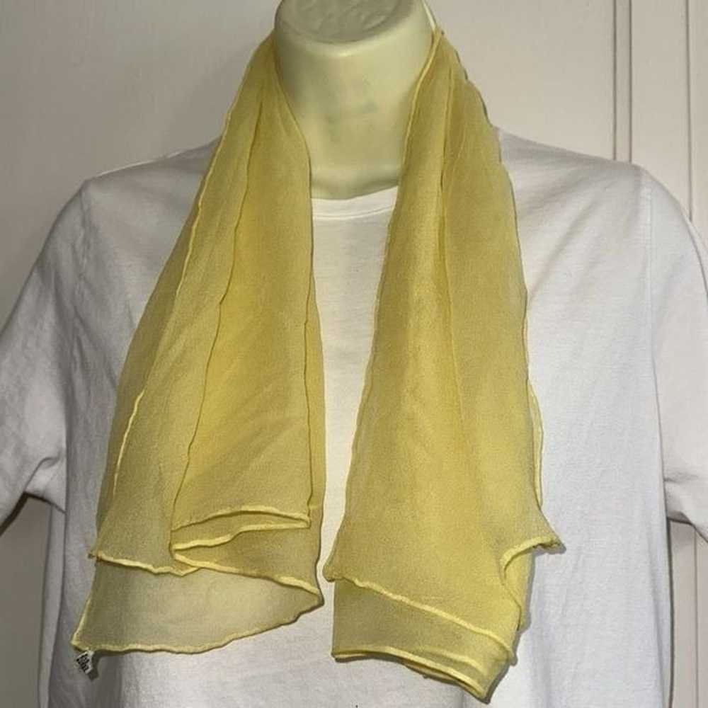 Vintage 50s or 60s large yellow vinal/silk semi s… - image 2