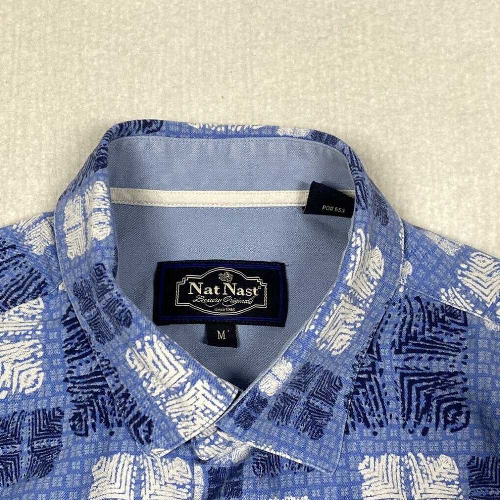 Nat Nast Nat Nast Shirt Mens Medium Blue Geometri… - image 3