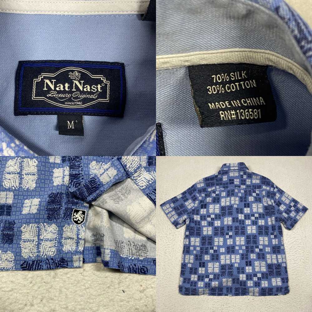 Nat Nast Nat Nast Shirt Mens Medium Blue Geometri… - image 4