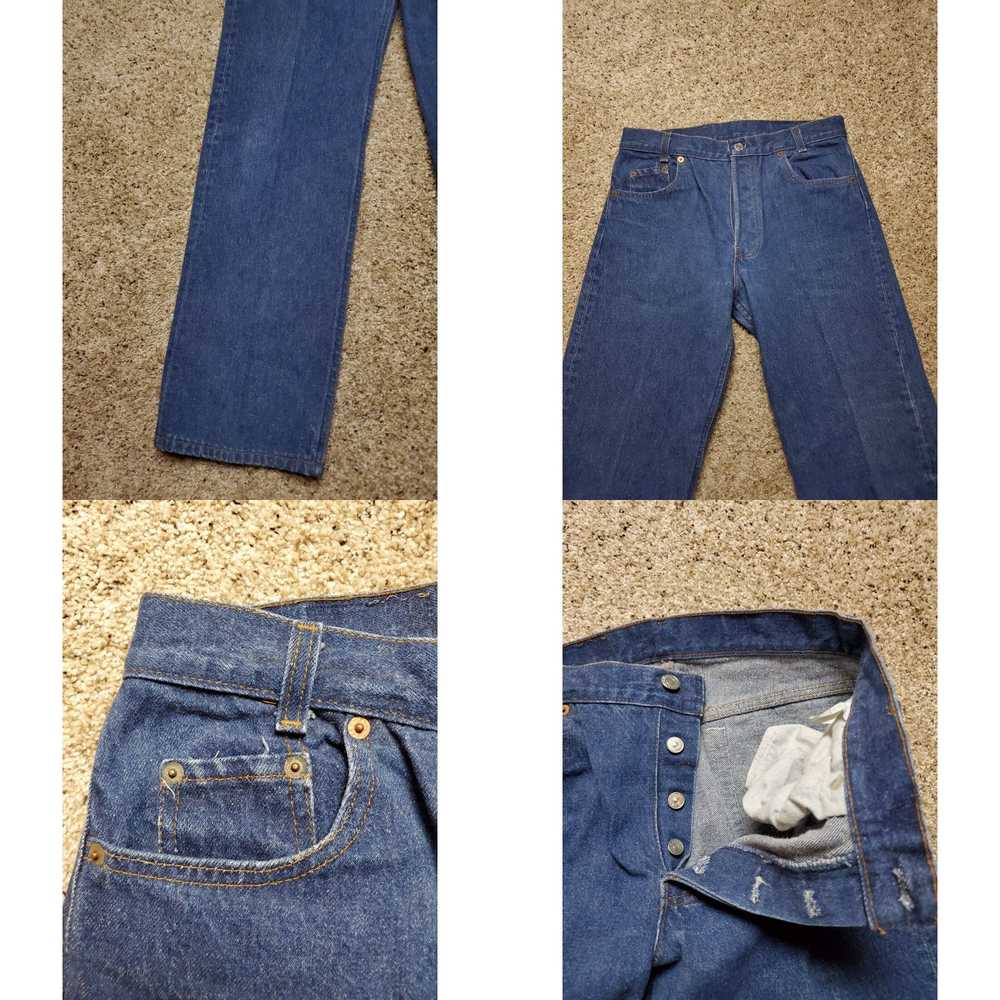 Levi's Vintage Levi's 701 Jeans 30X38 Meas. Blue … - image 4