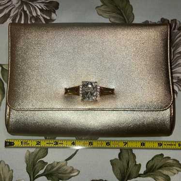 Vintage Miss Lewis Metallic gold clutch - image 1