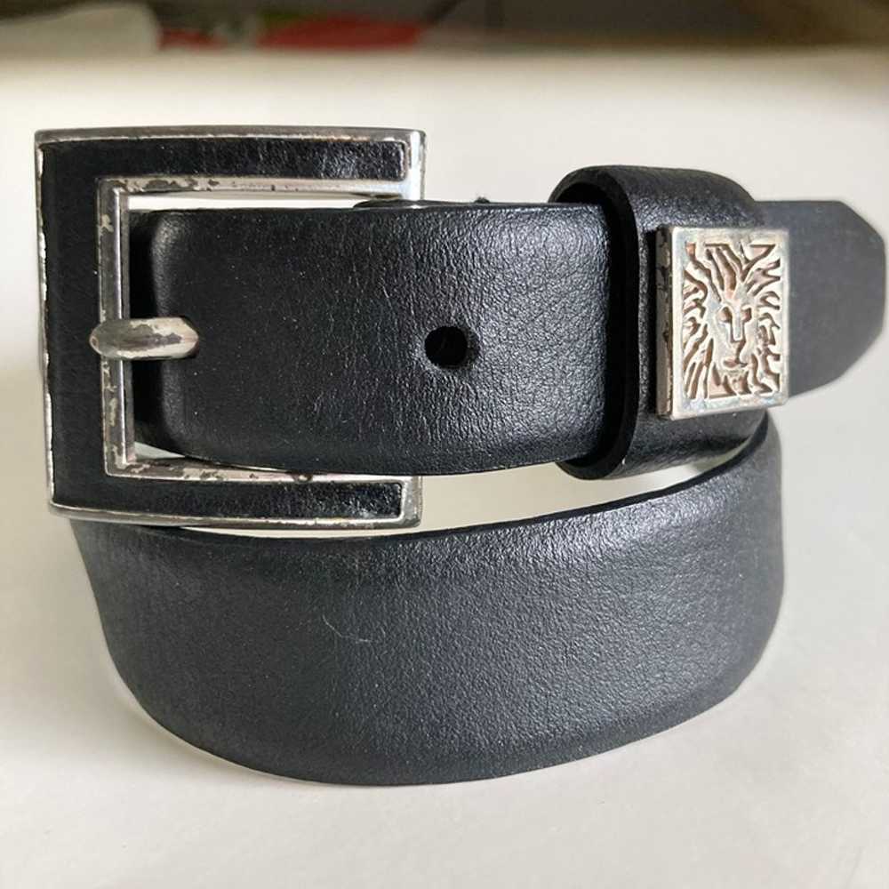 Vintage Black Anne Klein Leather Belt Size Small … - image 1