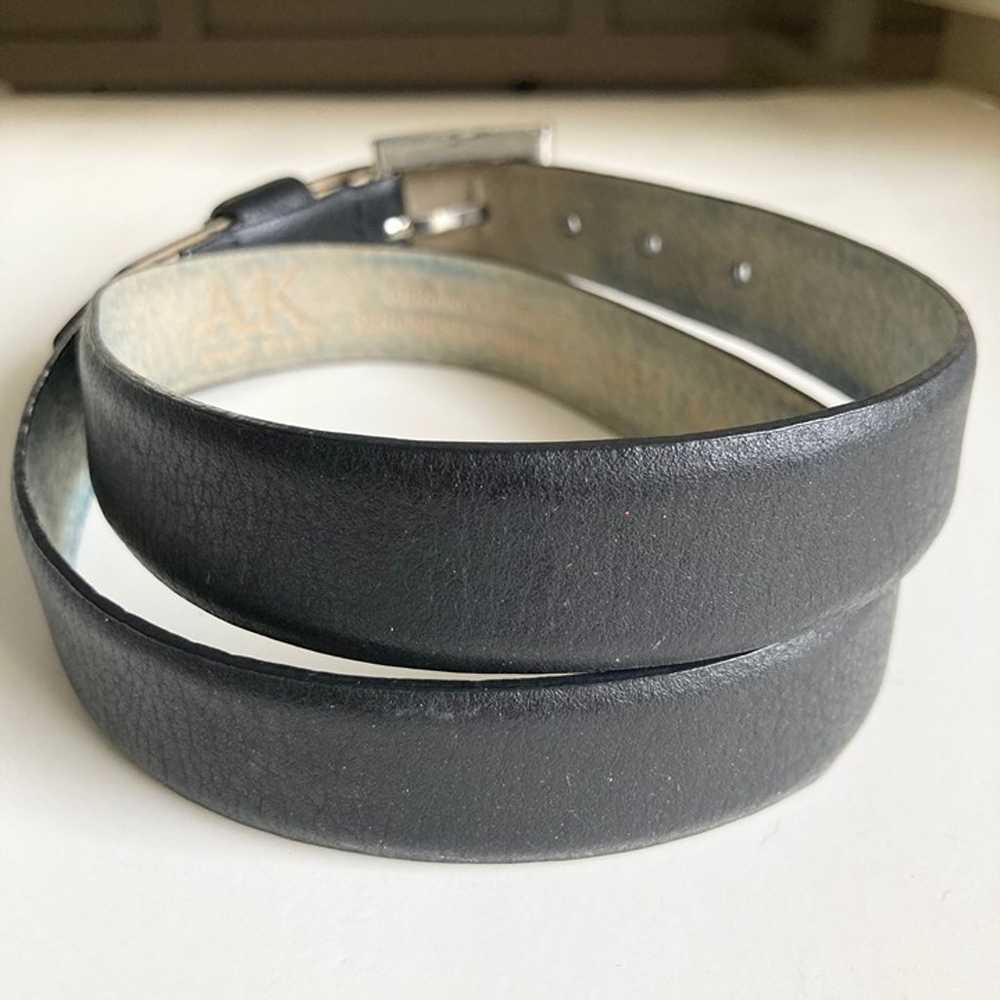 Vintage Black Anne Klein Leather Belt Size Small … - image 4