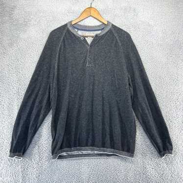 Henleys 32 Bar Blues Sweater Men's Medium Gray Co… - image 1