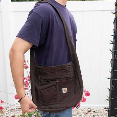 Carhartt Brown upcycled carhartt tote bag - image 1