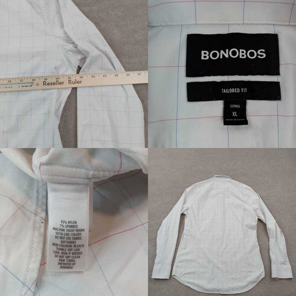 Bonobos Bonobos Shirt Men XL Long White Blue Pink… - image 4