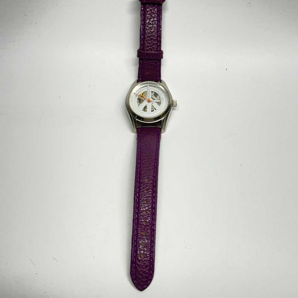 Lucky Brand Vintage Automatic Skeleton Watch Purp… - image 1